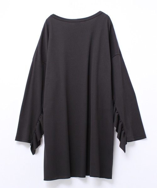 RNA（アールエヌエー）の「M1712 フリルデコワッフルワンピース（チュニック・レディース・ブラック/ブルー/キナリ・MEDIUM）」の9枚目の写真