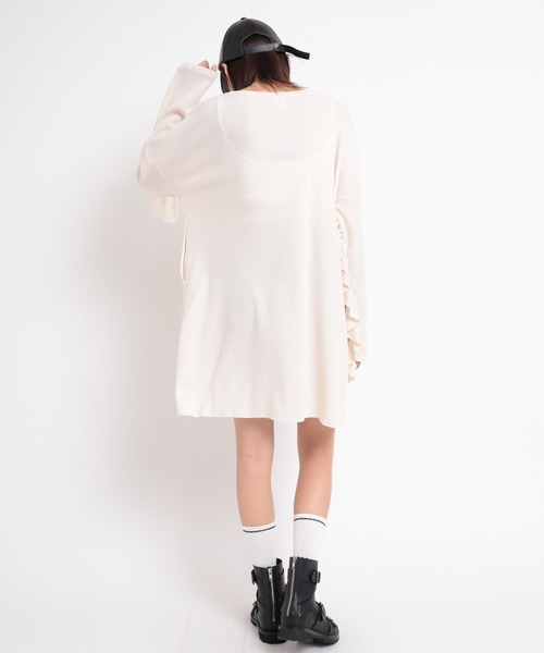 RNA（アールエヌエー）の「M1712 フリルデコワッフルワンピース（チュニック・レディース・ブラック/ブルー/キナリ・MEDIUM）」の15枚目の写真