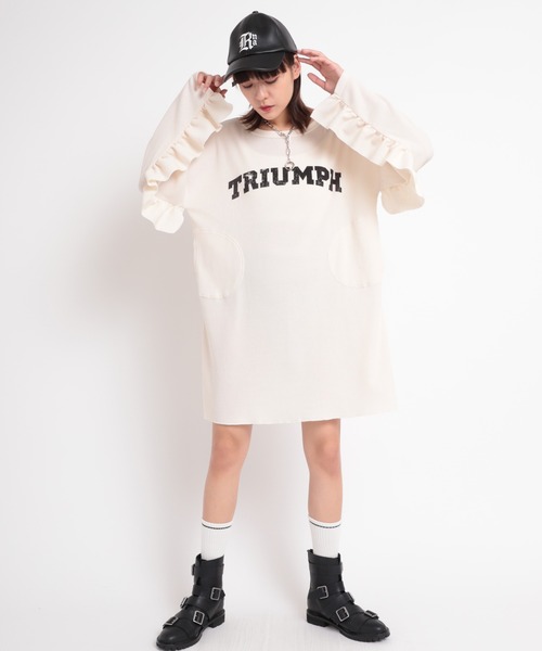 RNA（アールエヌエー）の「M1712 フリルデコワッフルワンピース（チュニック・レディース・ブラック/ブルー/キナリ・MEDIUM）」の12枚目の写真