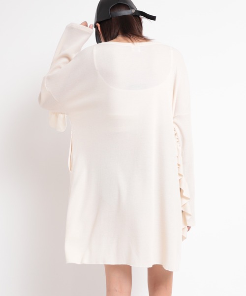 RNA（アールエヌエー）の「M1712 フリルデコワッフルワンピース（チュニック・レディース・ブラック/ブルー/キナリ・MEDIUM）」の11枚目の写真