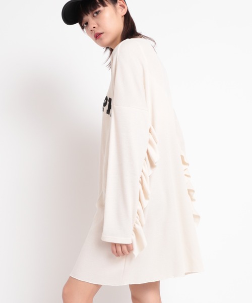 RNA（アールエヌエー）の「M1712 フリルデコワッフルワンピース（チュニック・レディース・ブラック/ブルー/キナリ・MEDIUM）」の10枚目の写真