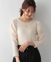GLOBAL WORK | マトンスリーブジャガードプルオーバー/217112(Tシャツ/カットソー)