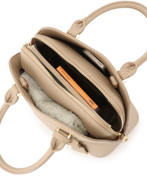 UNTITLED（アンタイトル）の「◆あおりポケットボストン（ボストンバッグ・レディース・ブラック/ライトベージュ・00）」の5枚目の写真