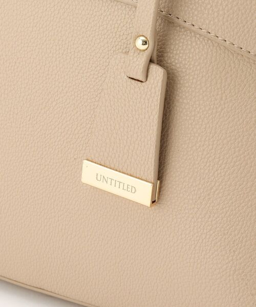UNTITLED（アンタイトル）の「◆あおりポケットボストン（ボストンバッグ・レディース・ブラック/ライトベージュ・00）」の7枚目の写真
