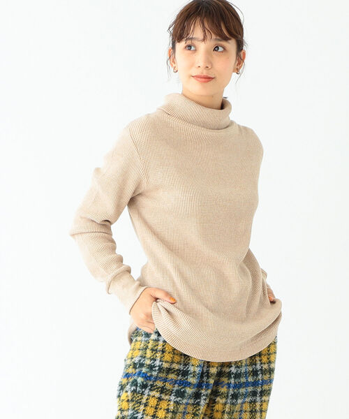 BEAMS BOY（ビームスボーイ）の「BEAMS BOY / ヘビー サーマル タートルネック（Tシャツ/カットソー・レディース・ブラック/ベージュ/オフホワイト・ONE SIZE）」の4枚目の写真
