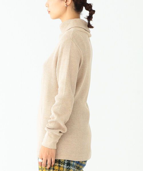 BEAMS BOY（ビームスボーイ）の「BEAMS BOY / ヘビー サーマル タートルネック（Tシャツ/カットソー・レディース・ブラック/ベージュ/オフホワイト・ONE SIZE）」の6枚目の写真