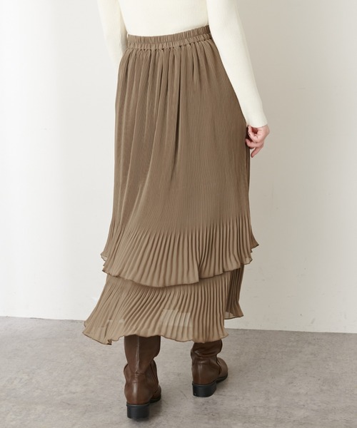 natural couture（ナチュラルクチュール）の「ティアード消しプリーツスカート（スカート・レディース・ブルー/モカ/クリーム・FREE）」の22枚目の写真