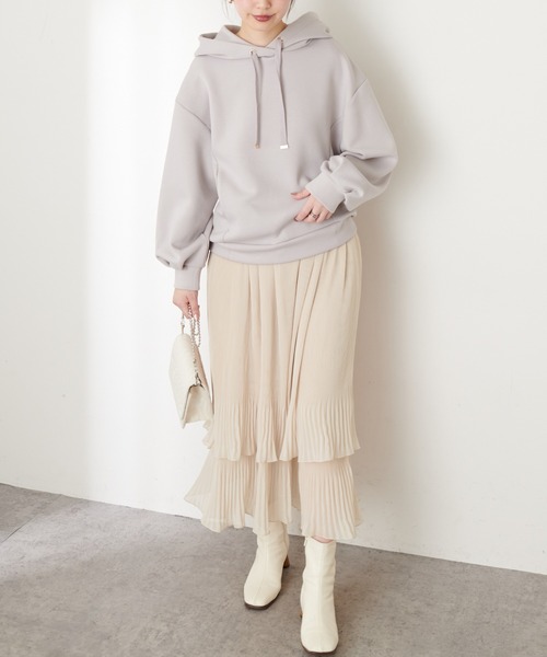 natural couture（ナチュラルクチュール）の「ティアード消しプリーツスカート（スカート・レディース・ブルー/モカ/クリーム・FREE）」の13枚目の写真