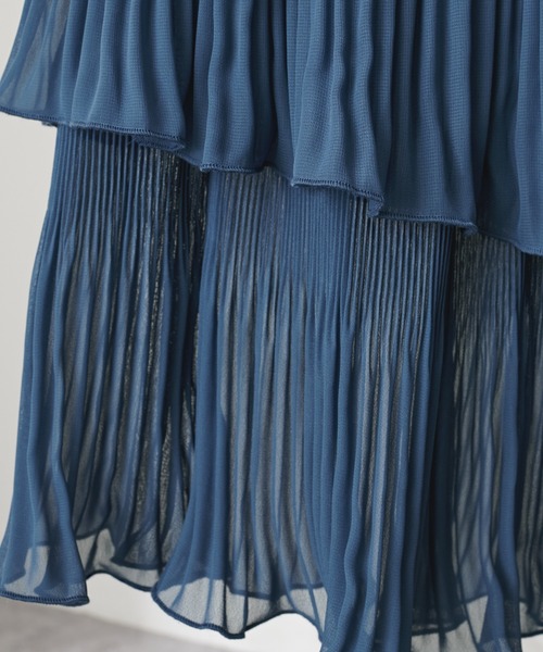 natural couture（ナチュラルクチュール）の「ティアード消しプリーツスカート（スカート・レディース・ブルー/モカ/クリーム・FREE）」の19枚目の写真