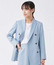 KASHIYAMA | ＜ウォッシャブル＞ウールライクポーリーツイルダブルジャケット(テーラードジャケット)