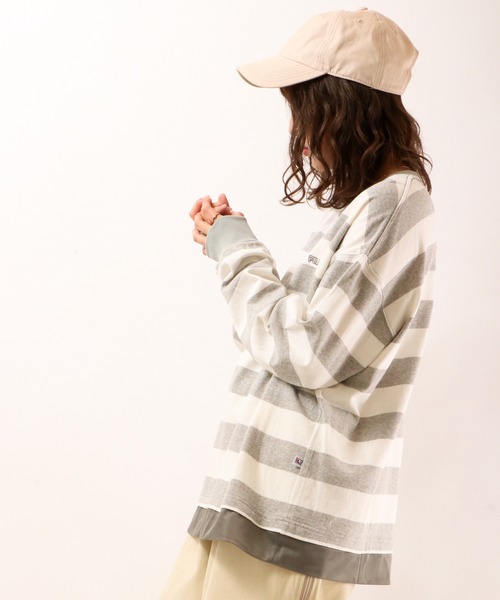 FILA HERITAGE(フィラヘリテージ)の「FILA ラガーボーダー 長袖シャツ(Tシャツ/カットソー・メンズ・ホワイト・M/L/XL)」の4枚目の写真