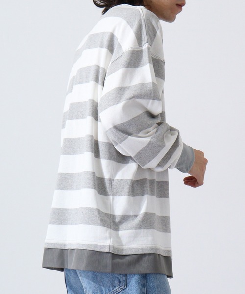 FILA HERITAGE(フィラヘリテージ)の「FILA ラガーボーダー 長袖シャツ(Tシャツ/カットソー・メンズ・ホワイト・M/L/XL)」の13枚目の写真