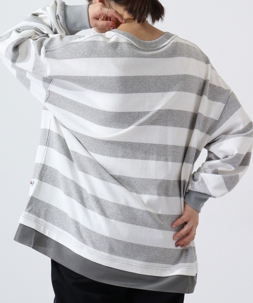 FILA HERITAGE(フィラヘリテージ)の「FILA ラガーボーダー 長袖シャツ(Tシャツ/カットソー・メンズ・ホワイト・M/L/XL)」の8枚目の写真