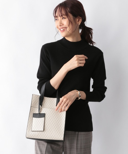 GLOBAL WORK(グローバルワーク)の「モノグラム2WAYトート/218058(トートバッグ・レディース・ブラック/ブラウン/ダークブラウン・FREE)」の2枚目の写真