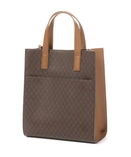 GLOBAL WORK(グローバルワーク)の「モノグラム2WAYトート/218058(トートバッグ・レディース・ブラック/ブラウン/ダークブラウン・FREE)」の5枚目の写真