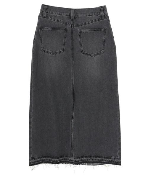 Green　Parks（グリーンパークス）の「タイトロングデニムスカート＊（デニムスカート・レディース・ブラック/インディゴブルー・M/L）」の22枚目の写真