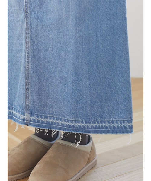 Green　Parks（グリーンパークス）の「タイトロングデニムスカート＊（デニムスカート・レディース・ブラック/インディゴブルー・M/L）」の12枚目の写真