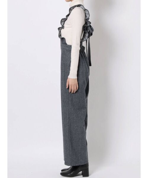 dazzlin（ダズリン）の「フリルロングサロペット（サロペット/オーバーオール・レディース・ブラック/グレー・FREE）」の8枚目の写真