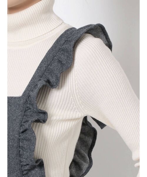 dazzlin（ダズリン）の「フリルロングサロペット（サロペット/オーバーオール・レディース・ブラック/グレー・FREE）」の7枚目の写真