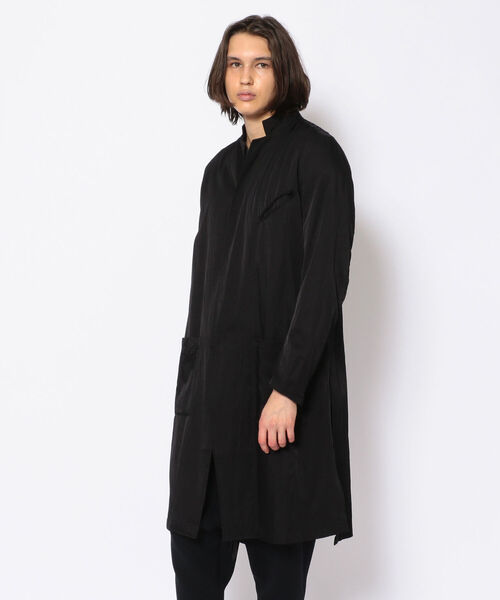 KMRii（ケムリ）の「【別注】KMRii/ケムリ/Tailored Long Coat/RFM（ステンカラーコート・メンズ・ブラック・1/2）」の3枚目の写真