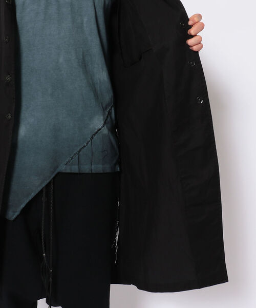 KMRii（ケムリ）の「【別注】KMRii/ケムリ/Tailored Long Coat/RFM（ステンカラーコート・メンズ・ブラック・1/2）」の10枚目の写真