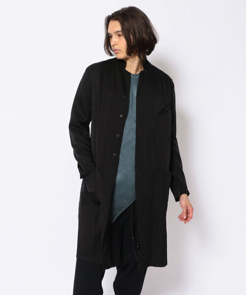 KMRii（ケムリ）の「【別注】KMRii/ケムリ/Tailored Long Coat/RFM（ステンカラーコート・メンズ・ブラック・1/2）」の12枚目の写真