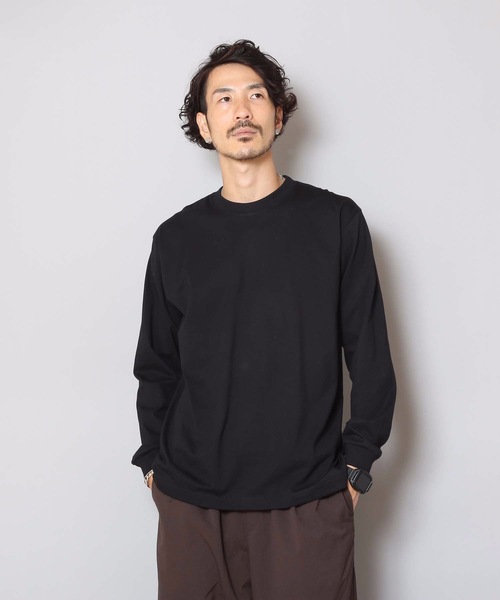 HANES（ヘインズ）の「【HANES/ヘインズ】【2枚セット】BEEFY ビーフィー ロングスリーブTシャツ 2枚組 ロンT ヘビーウェイト 厚手で透けない 1枚着・インナー兼用 ユニセックス（Tシャツ/カットソー・メンズ・グレー/ネイビー/ホワイト/チャコールグレー/ブラック・LARGE/X-LARGE/MEDIUM/X-SMALL/SMALL）」の22枚目の写真