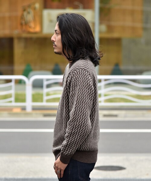 SHIPS（シップス）の「SHIPS:〈手洗い可能〉ノルウェー ジャガード クルーネックニット プルオーバー（ニット/セーター・メンズ・ブラウン/ネイビー/オリーブ・SMALL/X-LARGE/LARGE/MEDIUM）」の5枚目の写真