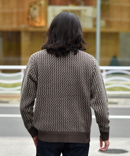 SHIPS（シップス）の「SHIPS:〈手洗い可能〉ノルウェー ジャガード クルーネックニット プルオーバー（ニット/セーター・メンズ・ブラウン/ネイビー/オリーブ・SMALL/X-LARGE/LARGE/MEDIUM）」の6枚目の写真