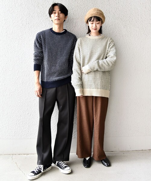 SHIPS（シップス）の「SHIPS:〈手洗い可能〉ノルウェー ジャガード クルーネックニット プルオーバー（ニット/セーター・メンズ・ブラウン/ネイビー/オリーブ・SMALL/X-LARGE/LARGE/MEDIUM）」の11枚目の写真