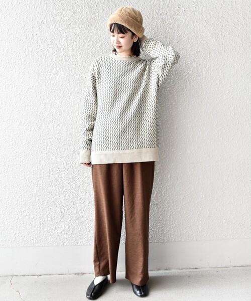 SHIPS（シップス）の「SHIPS:〈手洗い可能〉ノルウェー ジャガード クルーネックニット プルオーバー（ニット/セーター・メンズ・ブラウン/ネイビー/オリーブ・SMALL/X-LARGE/LARGE/MEDIUM）」の12枚目の写真