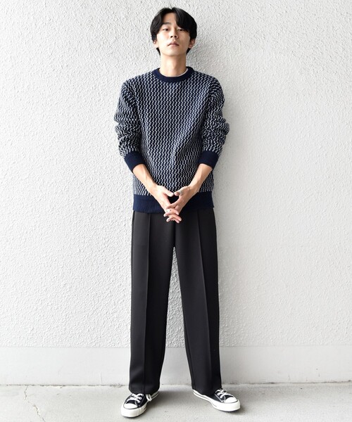 SHIPS（シップス）の「SHIPS:〈手洗い可能〉ノルウェー ジャガード クルーネックニット プルオーバー（ニット/セーター・メンズ・ブラウン/ネイビー/オリーブ・SMALL/X-LARGE/LARGE/MEDIUM）」の13枚目の写真