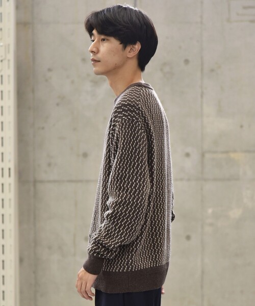 SHIPS（シップス）の「SHIPS:〈手洗い可能〉ノルウェー ジャガード クルーネックニット プルオーバー（ニット/セーター・メンズ・ブラウン/ネイビー/オリーブ・SMALL/X-LARGE/LARGE/MEDIUM）」の15枚目の写真