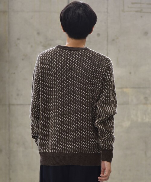 SHIPS（シップス）の「SHIPS:〈手洗い可能〉ノルウェー ジャガード クルーネックニット プルオーバー（ニット/セーター・メンズ・ブラウン/ネイビー/オリーブ・SMALL/X-LARGE/LARGE/MEDIUM）」の16枚目の写真