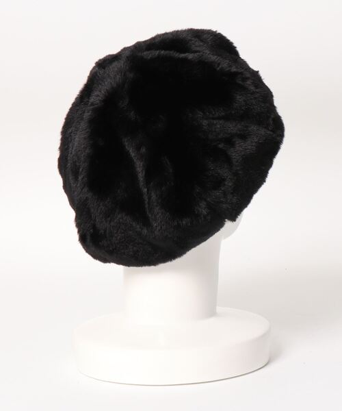 ehka sopo（エヘカソポ）の「エコファーベレー（ハンチング/ベレー帽・レディース・ブラック/ベージュ/モカ・ﾌﾘ-）」の4枚目の写真