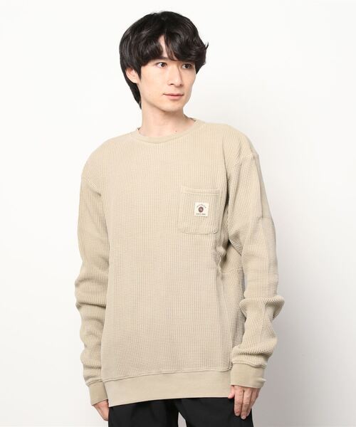 Quiksilver（クイックシルバー）の「クイックシルバー QUIKSILVER MELLOW WASH POCKET CREW（スウェット・メンズ・ベージュ/ホワイト/チャコールグレー・L/M/LL）」の3枚目の写真