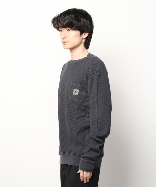 Quiksilver（クイックシルバー）の「クイックシルバー QUIKSILVER MELLOW WASH POCKET CREW（スウェット・メンズ・ベージュ/ホワイト/チャコールグレー・L/M/LL）」の5枚目の写真