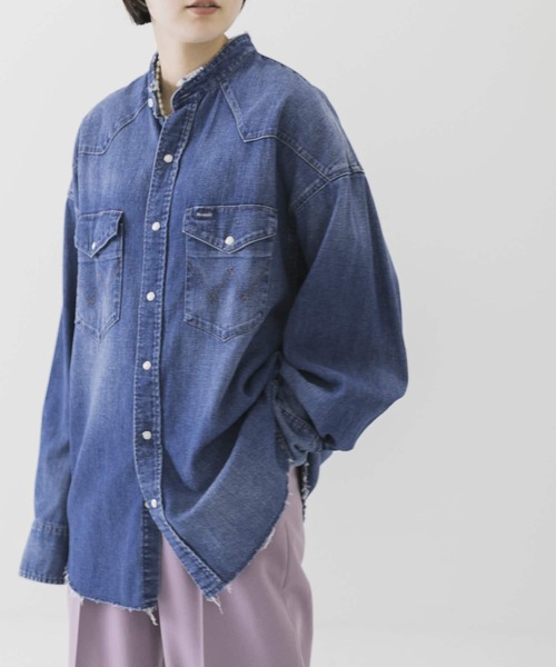 Wrangler（ラングラー）の「『別注』Wrangler×URBAN RESEARCH　DENIM SHIRTS（シャツ/ブラウス・レディース・ブルー・FREE）」の7枚目の写真