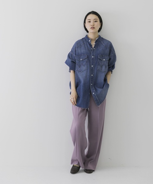 Wrangler（ラングラー）の「『別注』Wrangler×URBAN RESEARCH　DENIM SHIRTS（シャツ/ブラウス・レディース・ブルー・FREE）」の8枚目の写真