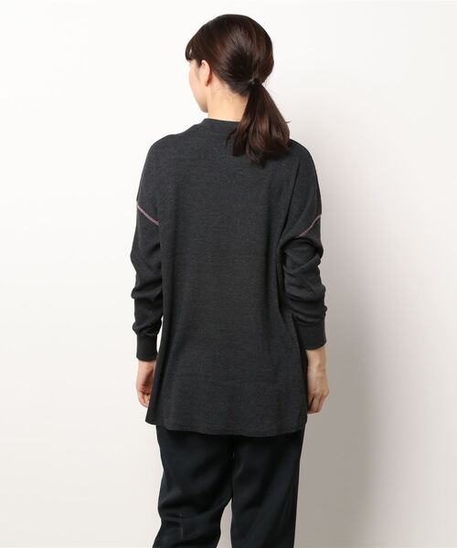 Q（キュー）の「サーマルロンT（Tシャツ/カットソー・レディース・チャコールグレー/アイボリー・MEDIUM）」の7枚目の写真