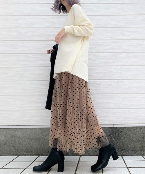 Q（キュー）の「サーマルロンT（Tシャツ/カットソー・レディース・チャコールグレー/アイボリー・MEDIUM）」の5枚目の写真