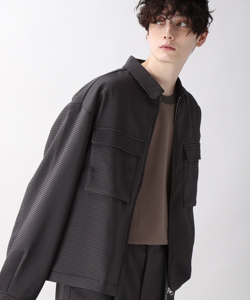 RAGEBLUE（レイジブルー）の「ケミステック/柄ビッグブルゾン＜セットアップ着用可能＞/957897（ブルゾン・メンズ・キャメル/ダークグレー・MEDIUM/LARGE）」の2枚目の写真