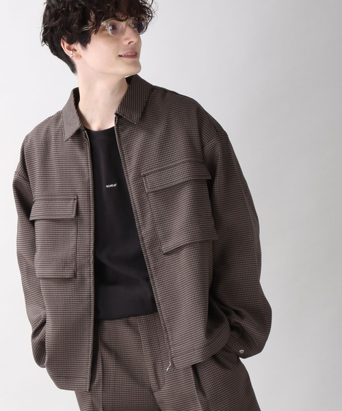 RAGEBLUE（レイジブルー）の「ケミステック/柄ビッグブルゾン＜セットアップ着用可能＞/957897（ブルゾン・メンズ・キャメル/ダークグレー・MEDIUM/LARGE）」の5枚目の写真