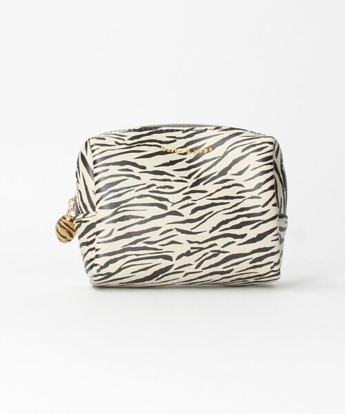 THE STATION STORE(ザ ステーション ストア)の「<Joji Joli(ジョリジョリ)>スクエアポーチ(ポーチ・レディース・ホワイト/ベージュ/シルバー・FREE)」の2枚目の写真