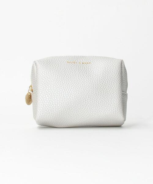 THE STATION STORE(ザ ステーション ストア)の「<Joji Joli(ジョリジョリ)>スクエアポーチ(ポーチ・レディース・ホワイト/ベージュ/シルバー・FREE)」の1枚目の写真