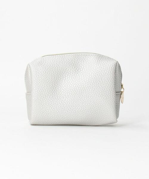 THE STATION STORE(ザ ステーション ストア)の「<Joji Joli(ジョリジョリ)>スクエアポーチ(ポーチ・レディース・ホワイト/ベージュ/シルバー・FREE)」の7枚目の写真