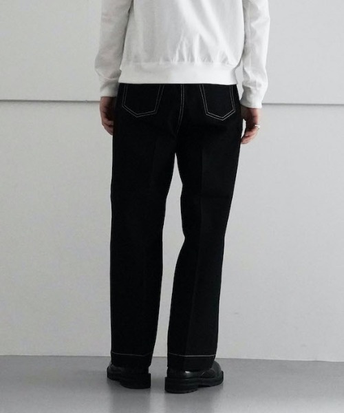 O（オー）の「yass BELTED DENIM TROUSER（デニムパンツ・メンズ・ブラック/ノンウォッシュ・S/M）」の11枚目の写真