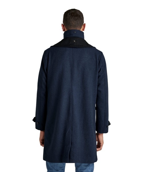 G-STAR（ジースター）の「LONG WOOL COAT/ウールコート（ステンカラーコート・メンズ・ブルー系その他・MEDIUM/X-SMALL/LARGE/SMALL）」の3枚目の写真