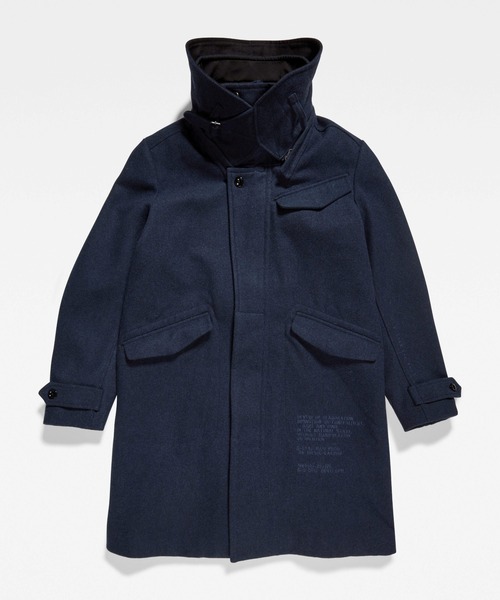 G-STAR（ジースター）の「LONG WOOL COAT/ウールコート（ステンカラーコート・メンズ・ブルー系その他・MEDIUM/X-SMALL/LARGE/SMALL）」の6枚目の写真