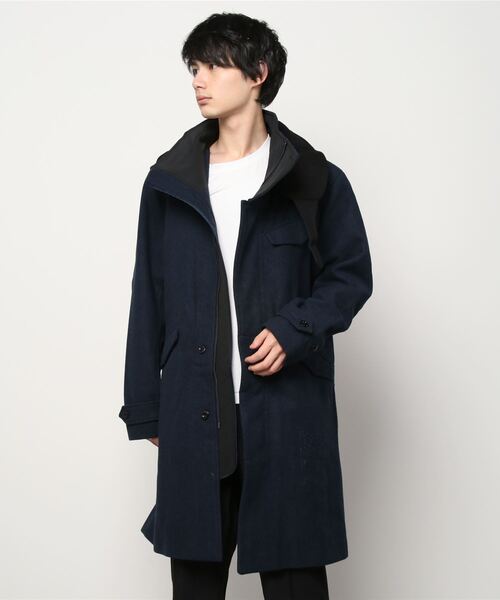 G-STAR（ジースター）の「LONG WOOL COAT/ウールコート（ステンカラーコート・メンズ・ブルー系その他・MEDIUM/X-SMALL/LARGE/SMALL）」の8枚目の写真
